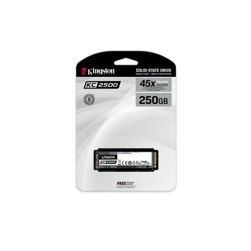 UNIDAD SSD KINGSTON SKC2500 250GB M.2 2280 NVME(SKC2500M8/250G)