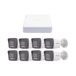Kit IP 1080p (2 Megapixel) / NVR de 8 Canales con 8 Puertos PoE / 8 Cá
