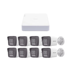 Kit IP 1080p (2 Megapixel) / NVR de 8 Canales con 8 Puertos PoE / 8 Cá