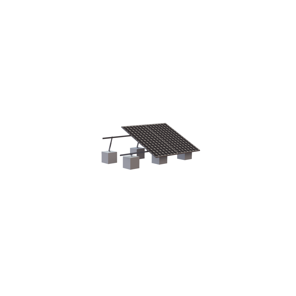 Montaje para 3 Panel Solar, Riel "8" de 4050mm para Módulos con Espeso