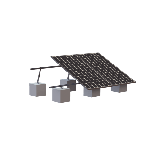 Montaje para 3 Panel Solar, Riel "8" de 4050mm para Módulos con Espeso
