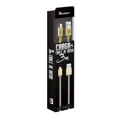 CABLE BLACKPCS (CA-3M) V8 ORO 300 CM TEJIDO 2.1A (CAGMT3M-3)