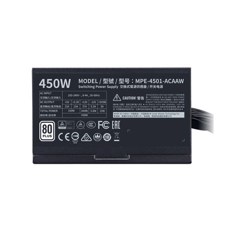 FUENTE DE PODER COOLER MASTER MWE 450 WHITE MPE-4501-ACAAW-US
