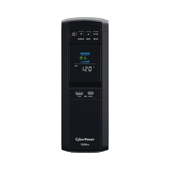 NO BREAK CYBERPOWER (CP1500PFCLCDA) 1500 VA /1000 W, INTERACTIVO, ONDA