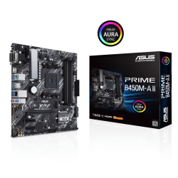 TARJETA MADRE ASUS PRIME B450M-A II AM4 DVI/HDMI /USB 3.2 AURA SYNC