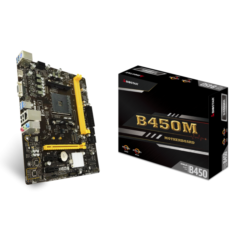 TARJETA MADRE BIOSTAR B450MH DDR4 HDMI PCIE M.2 SATA AMD RYZEN AM4
