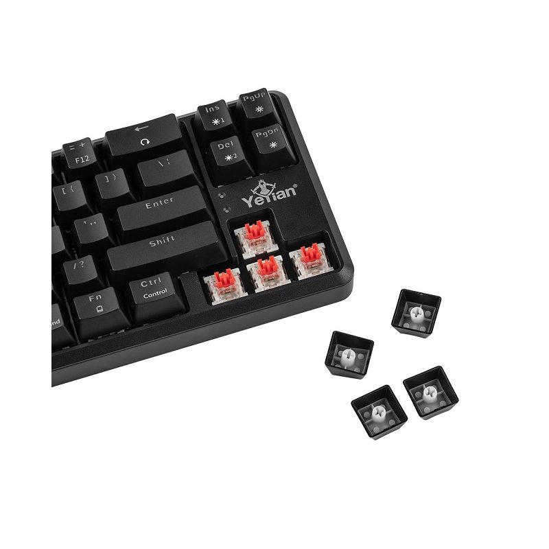 TECLADO GAMER YEYIAN YTM-28209R AKIL S3500 MECANIC SWITCH ROJO RGB