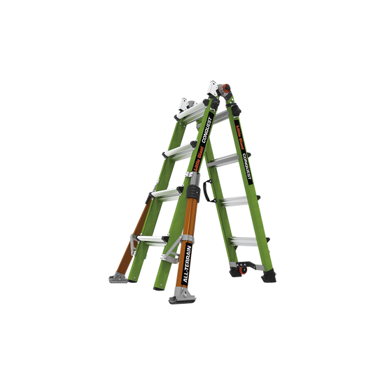 Escalera Multi-Posiciones de 6.7 m (22') para Suelos Inclinados o con