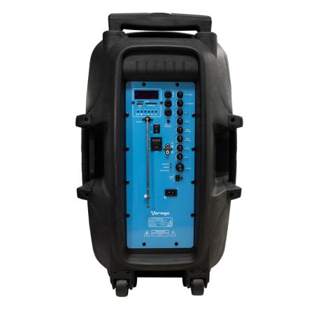 (OPEN BOX)BOCINA KAREOKE VORAGO KSP-500 NEGRO BLUETOOTH RECARGABLE