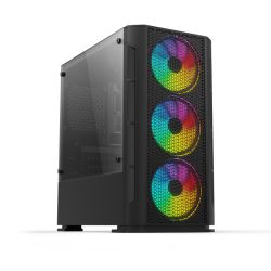 GABINETE YEYIAN YCH-041520 HAIZEN 2500 MICROATX C/T 3V ARGB/MESH/NEGRO
