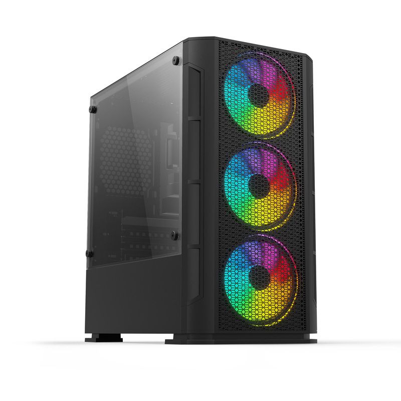 GABINETE YEYIAN YCH-041520 HAIZEN 2500 MICROATX C/T 3V ARGB/MESH/NEGRO