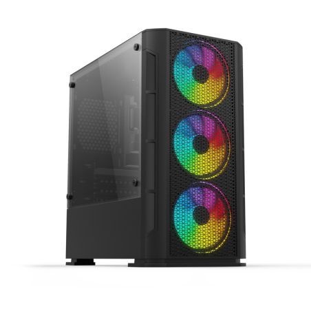 GABINETE YEYIAN YCH-041520 HAIZEN 2500 MICROATX C/T 3V ARGB/MESH/NEGRO