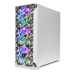 GABINETE YEYIAN YGH-49704 HOLLOW 2500 ATX,C/T 3VEN ARGB/MESH/USB/BLANC