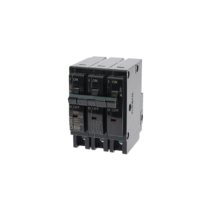 MCB - Interruptor Termomagnético Enchufable, Serie: B2Q, 3P, 40A, 240V