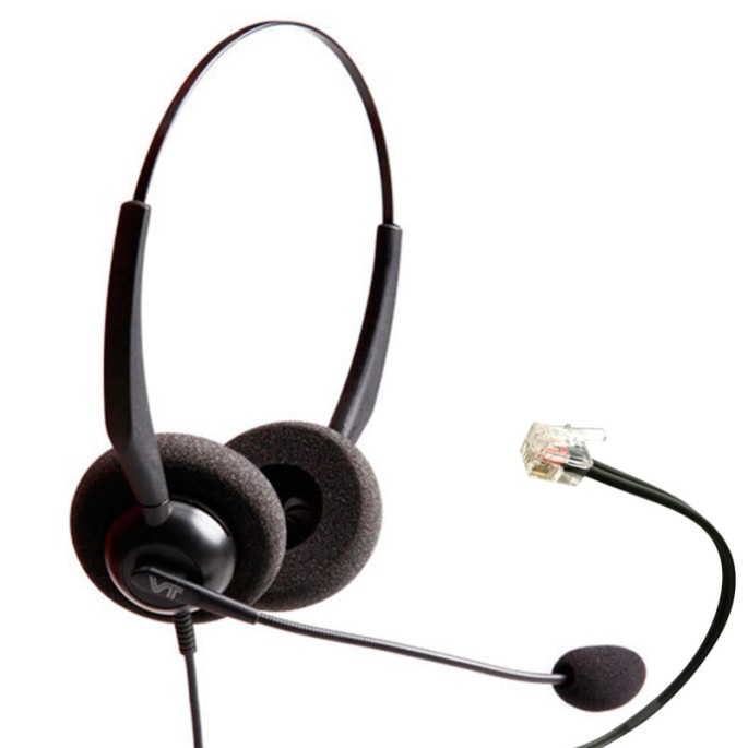VT1000-OmniRJ9-D-03, Diadema binaural, Conector RJ9, Compatibles con G