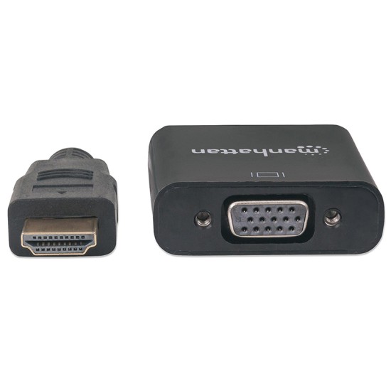 CONVERTIDOR MANHATTAN VIDEO HDMI A SVGA, NEGRO, BOLSA 151467