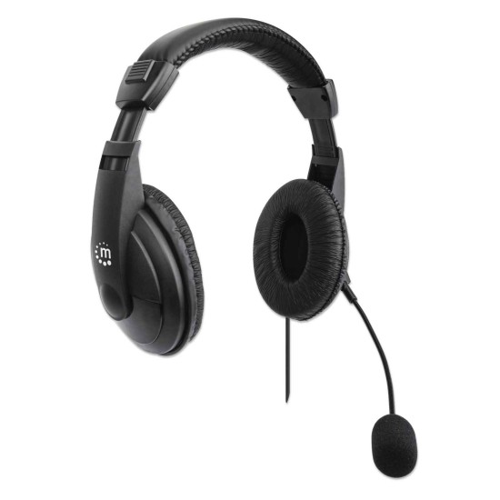 AUDIFONO MANHATTAN C/MICROFONO USB MEDIANO, CONTROL INTEGRADO 179843