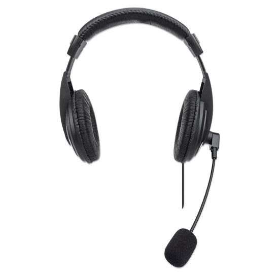 AUDIFONO MANHATTAN C/MICROFONO USB MEDIANO, CONTROL INTEGRADO 179843
