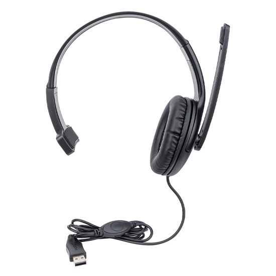 AUDIFONO C/MICROFONO USB MONOAURAL CONTROL VOLUMEN 179874