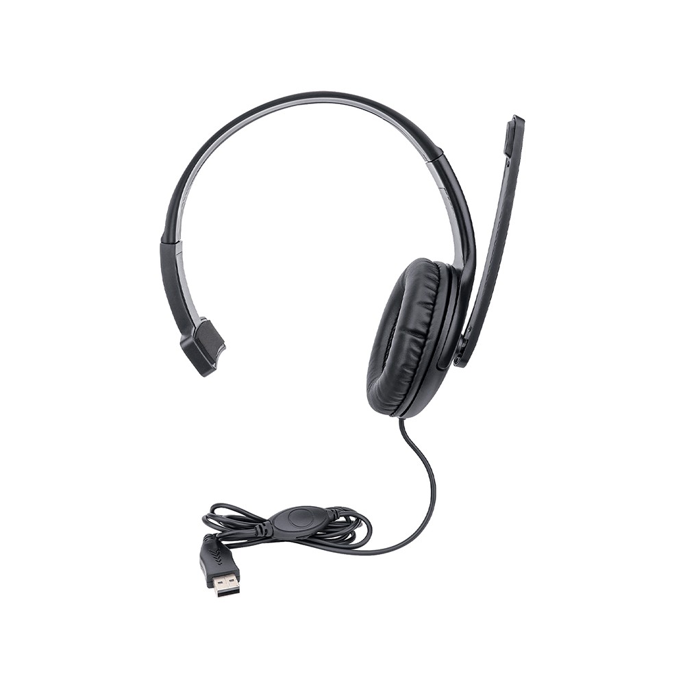 AUDIFONO C/MICROFONO USB MONOAURAL CONTROL VOLUMEN 179874