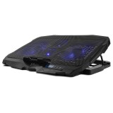 BASE ENFRIADORA VORAGO CP-301 LAPTOP 17" 5 POS LED 4 VENTILADORES