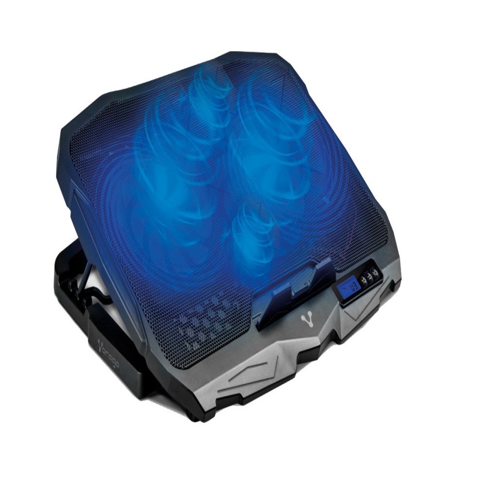 BASE ENFRIADORA VORAGO CP-301 LAPTOP 17" 5 POS LED 4 VENTILADORES