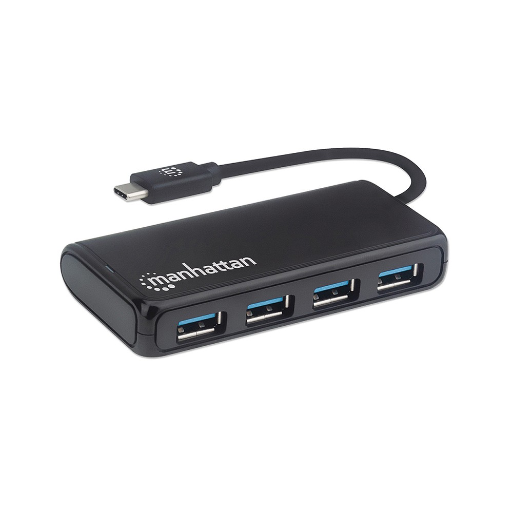 HUB MANHATTAN USB-C MACHO 3.2 GEN1 A 4 PUERTOS HEMBRA USB-A 164924