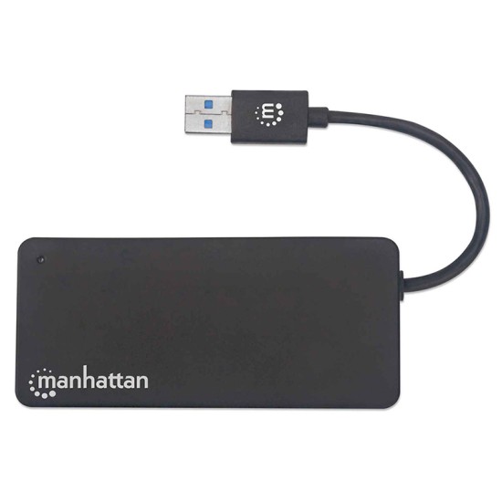 HUB MANHATTAN USB-A 3.2 GEN 1 DE 3 PTOS, CON LECTOR DE TARJETAS 164931