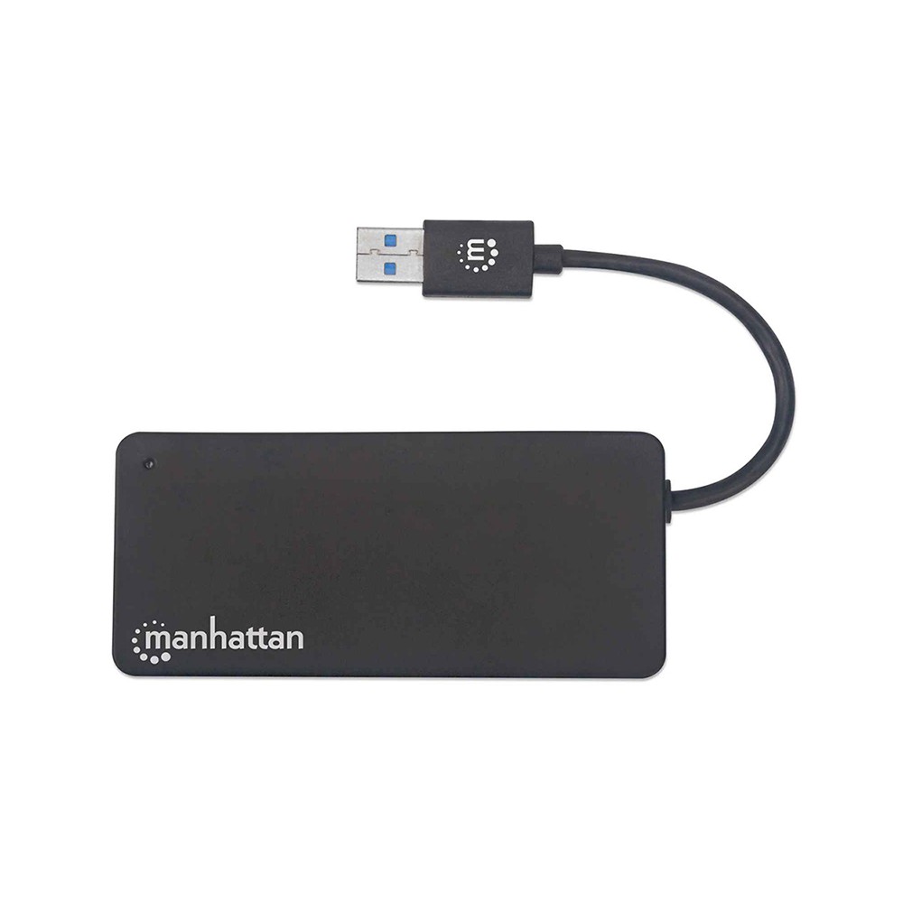HUB MANHATTAN USB-A 3.2 GEN 1 DE 3 PTOS, CON LECTOR DE TARJETAS 164931