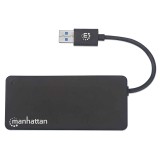 HUB MANHATTAN USB-A 3.2 GEN 1 DE 3 PTOS, CON LECTOR DE TARJETAS 164931