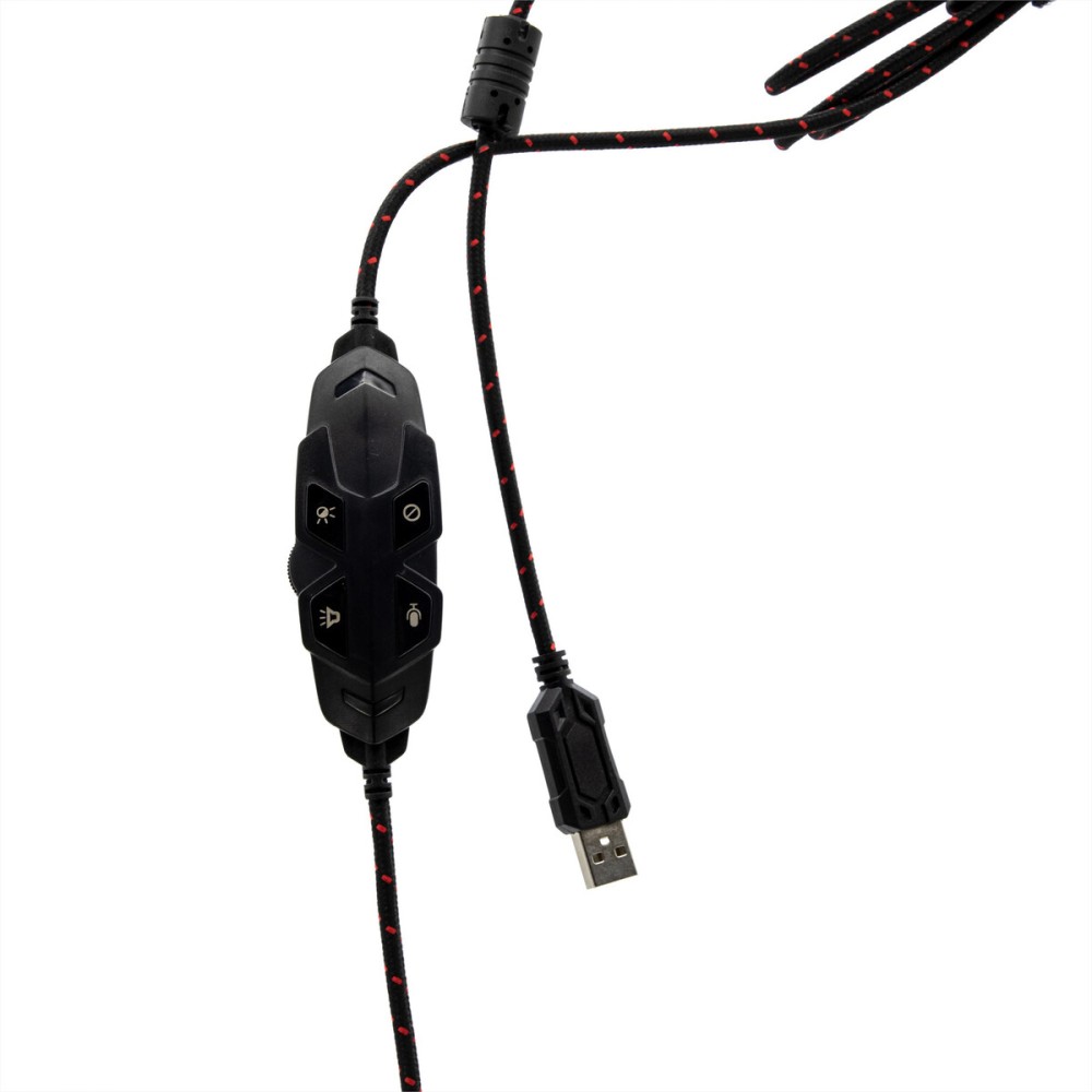 DIADEMA GAMER YEYIAN YDW-33402 WICKED S3000 NEGRO C/ROJO, USB, C/MIC