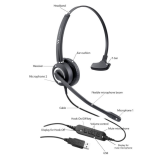 VT6200-UNC-M-USB-02, Diadema monoaural, 2 micrófonos para cancelación