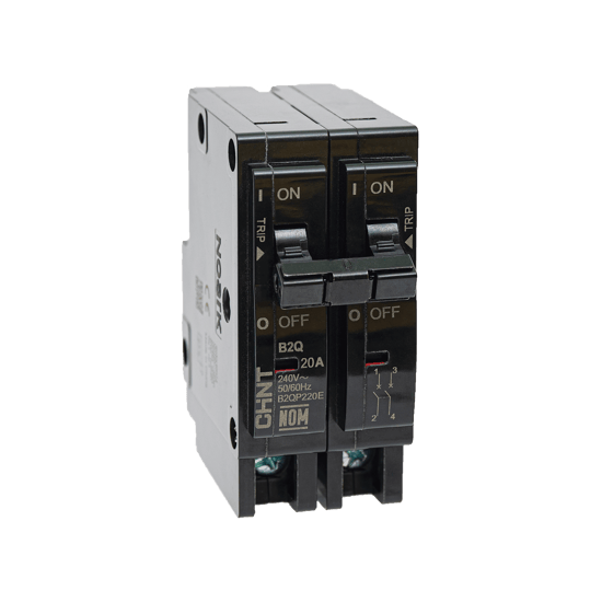 Interruptor Termomagnético Enchufable, Serie: B2Q, 2P, 30A, 240V (SKU: