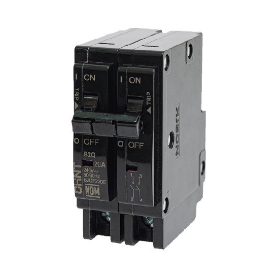 MCB - Interruptor Termomagnético Enchufable, Serie: B2Q, 2P, 50A, 240V