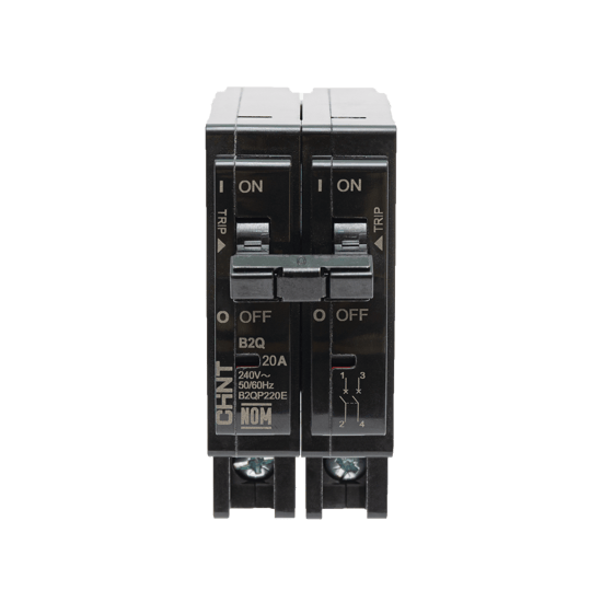 Interruptor Termomagnético Enchufable, Serie: B2Q, 2P, 60A, 240V (SKU:
