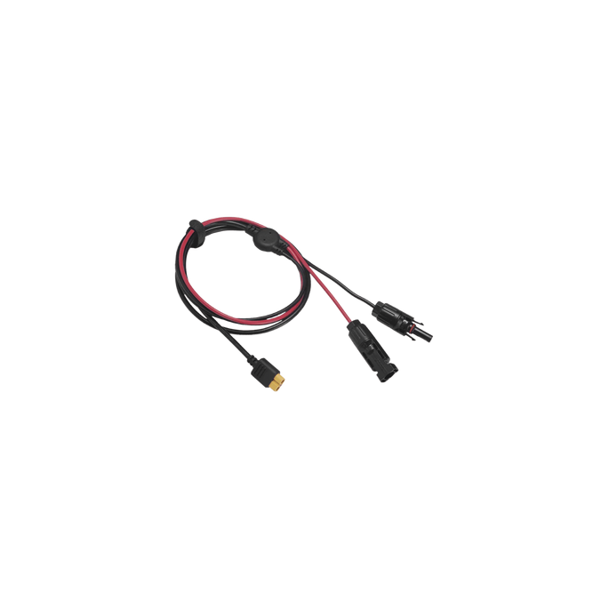 Cable 2.5 m, Negro, Calibre 12 AWG con Terminales MC4 Macho y Hebra pa