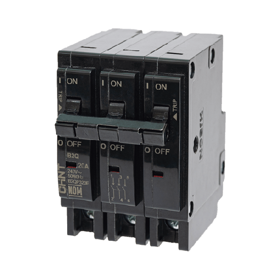 MCB - Interruptor Termomagnético Enchufable, Serie: B2Q, 3P, 15A, 240V