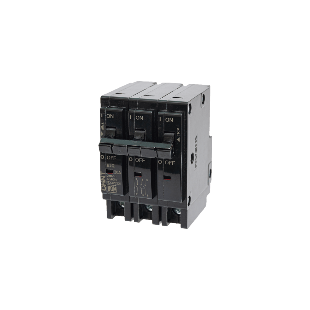 MCB - Interruptor Termomagnético Enchufable, Serie: B2Q, 3P, 15A, 240V