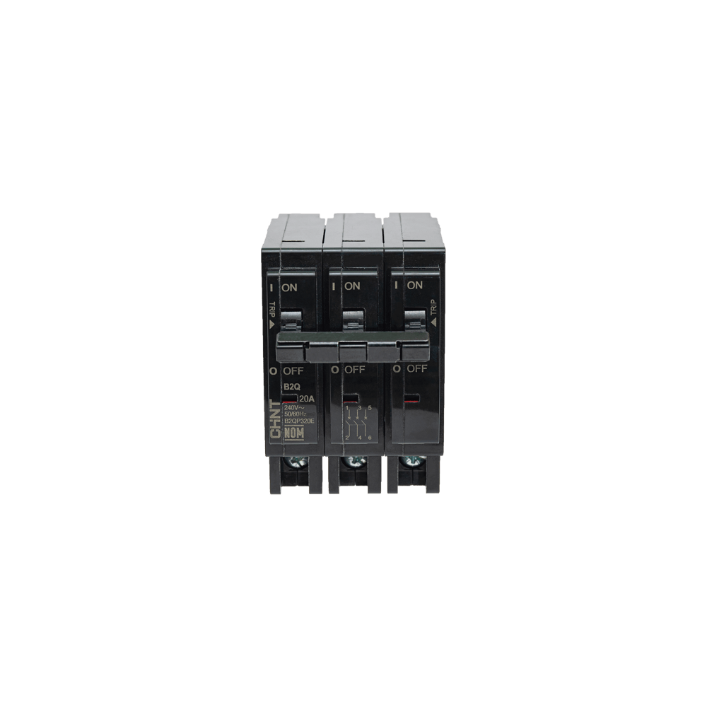 MCB - Interruptor Termomagnético Enchufable, Serie: B2Q, 3P, 15A, 240V