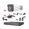 Kit Audio Bidireccional TurboHD 1080p / DVR 4 Canales / 2 Cámaras Bala