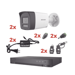 Kit Audio Bidireccional TurboHD 1080p / DVR 4 Canales / 2 Cámaras Bala