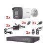 Kit Audio Bidireccional TurboHD 1080p / DVR 4 Canales / 2 Cámaras Bala