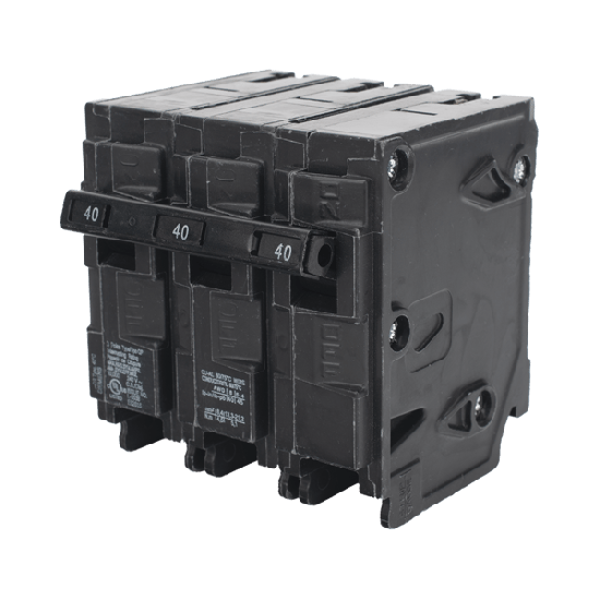 Interruptor automático enchufable tipo QP 3 polos, 40 amp