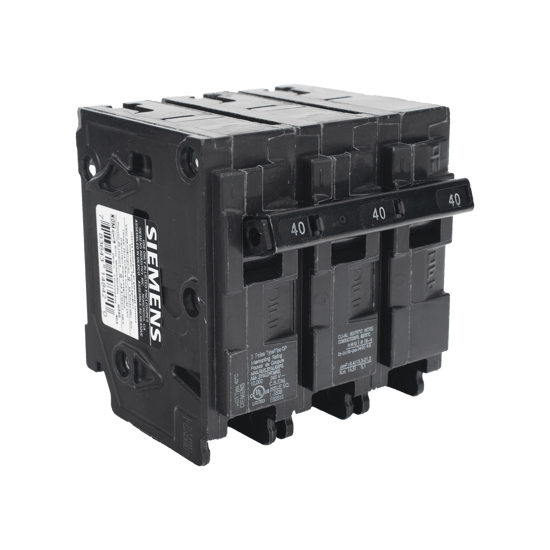 Interruptor automático enchufable tipo QP 3 polos, 40 amp