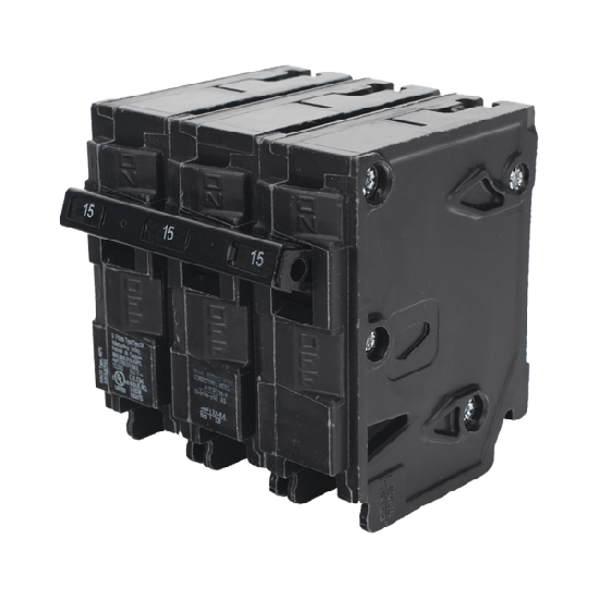 Interruptor automático enchufable tipo QP 3 polos, 15 amp