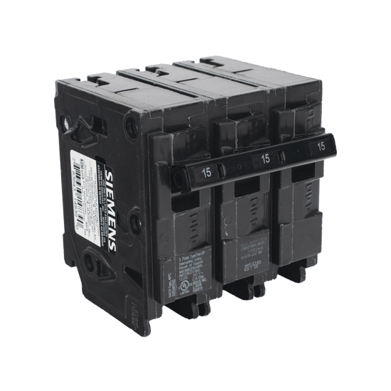 Interruptor automático enchufable tipo QP 3 polos, 15 amp