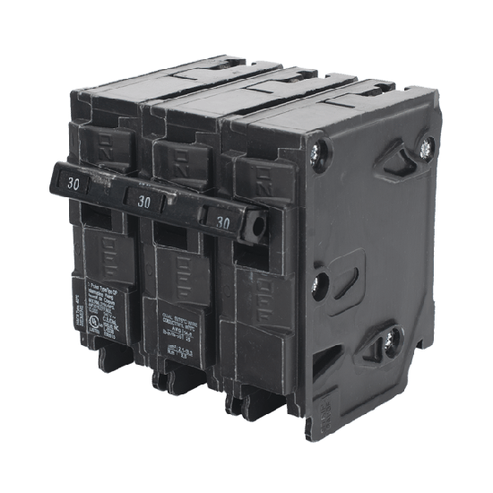 Interruptor automático enchufable tipo QP 3 polos, 30 amp