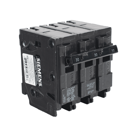 Interruptor automático enchufable tipo QP 3 polos, 30 amp
