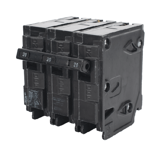 Interruptor automático enchufable tipo QP 3 polos, 20 amp