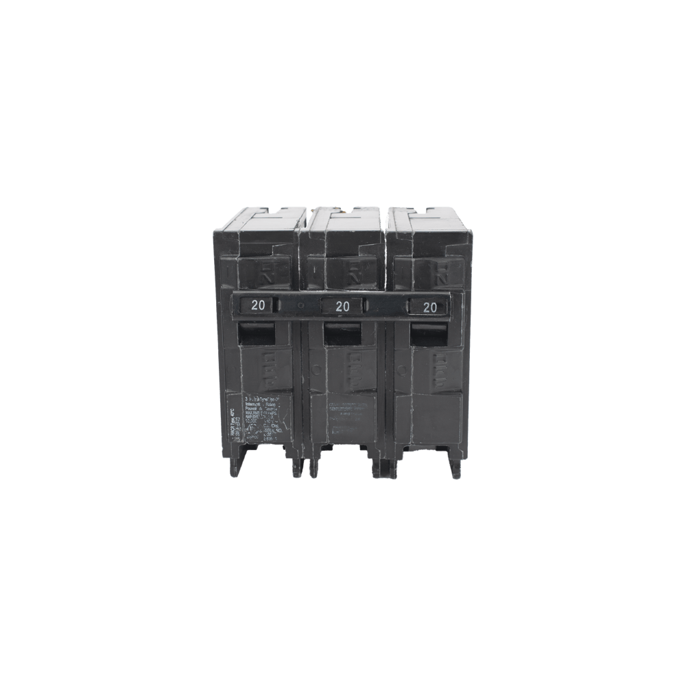 Interruptor automático enchufable tipo QP 3 polos, 20 amp